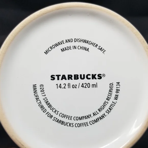 STARBUCKS 2017 14.2 FL OZ MUG W/GREEN SIREN LOGO - Picture 7 of 8
